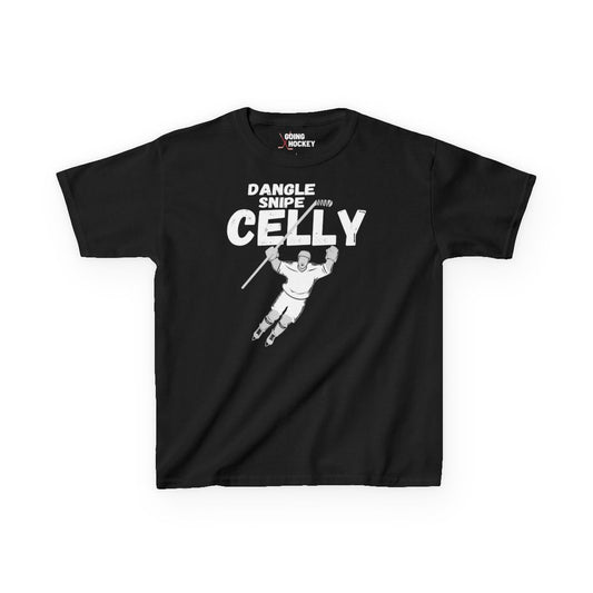 Funny Hockey Shirt - Funny Hockey Gifts - Funny Gift For Hockey Players - Black  Front - Hockey Celly - Kids Hockey T-Shirt - Dangle Snipe Celly Kids Hockey Shirt - Hockey Gifts - Gift For Hockey Players