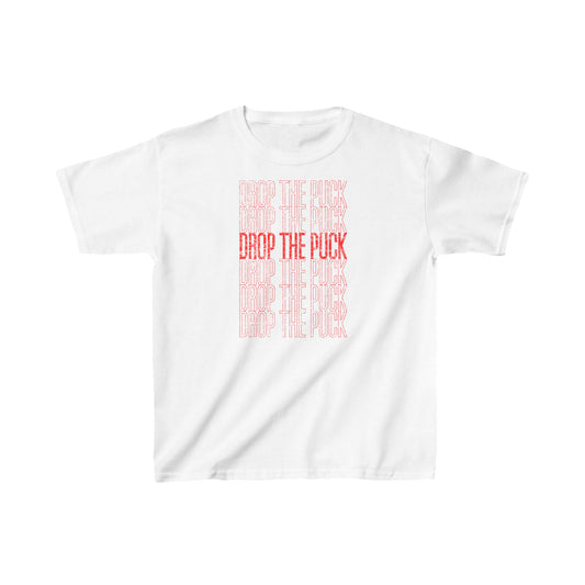 Main Front - Hockey Drop - Kids Hockey T-Shirt - Drop The Puck Kids Hockey Shirt - Hockey Gifts - Gift For Hockey Players