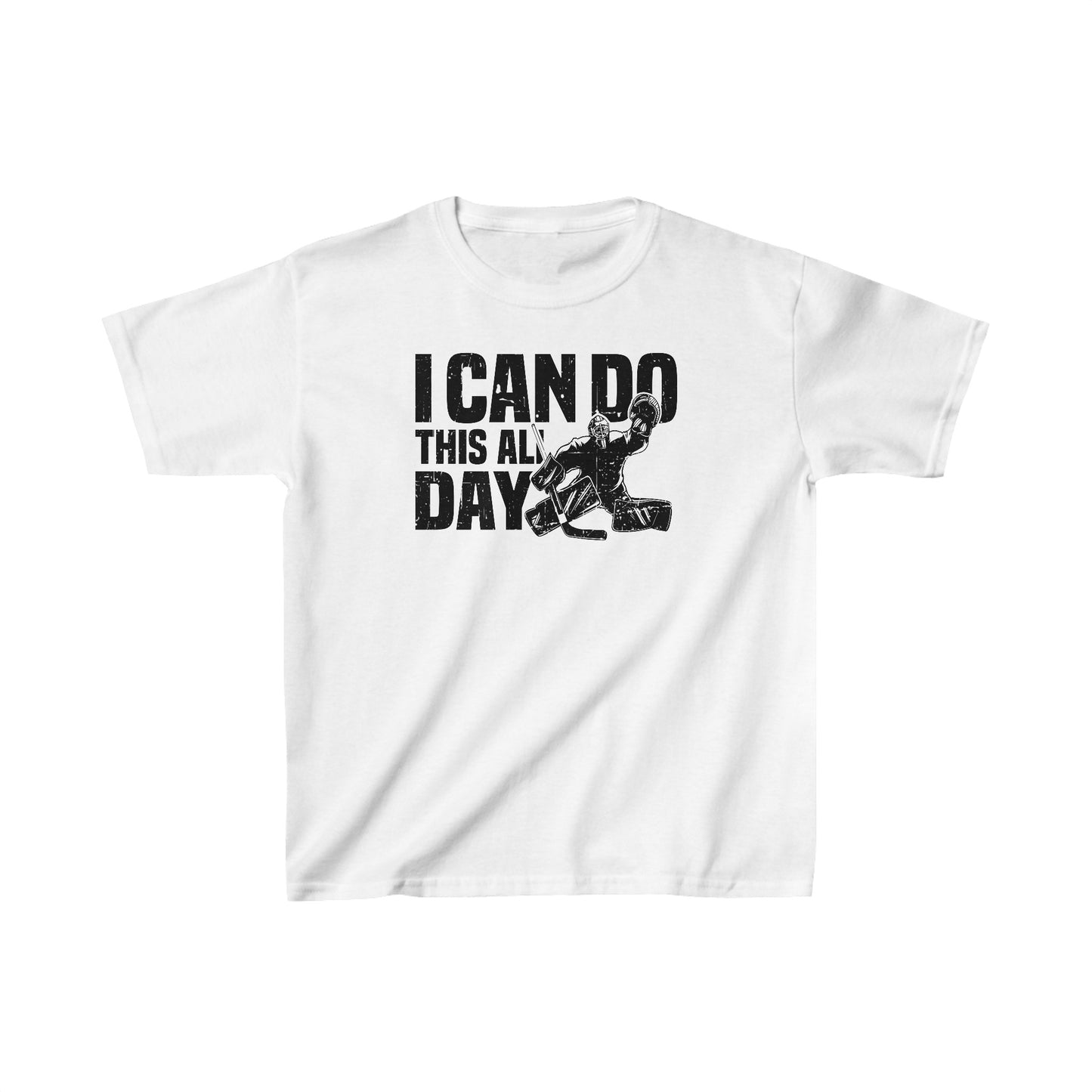 Main Front - All Day Hockey - Kids Hockey T-Shirt - I Can Do This All Day Kids Hockey Goalie Shirt - Hockey Gifts - Gift For Hockey Players