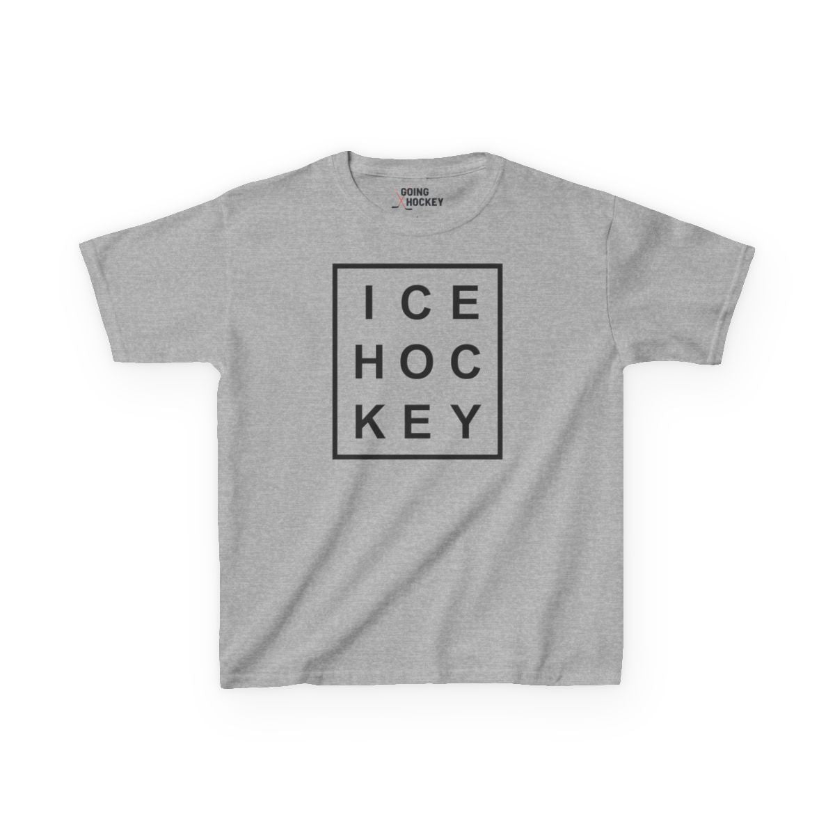 Grey Front - Ice Hockey Matrix - Kids Hockey T-Shirt - Ice Hoc Key Matrix Kids Hockey Shirt - Hockey Gifts - Gift For Hockey Players
