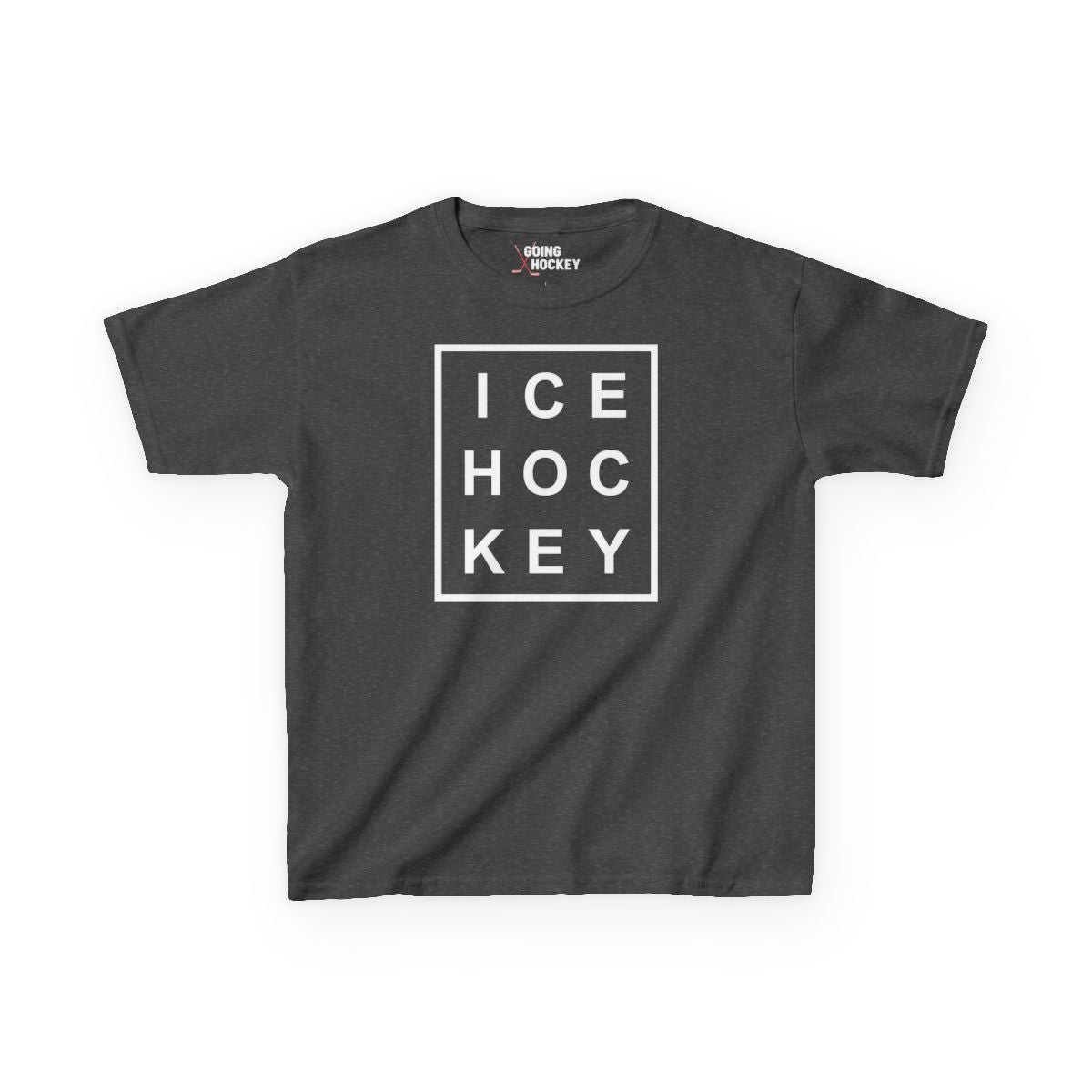 Dark Grey Front - Ice Hockey Matrix - Kids Hockey T-Shirt - Ice Hoc Key Matrix Kids Hockey Shirt - Hockey Gifts - Gift For Hockey Players