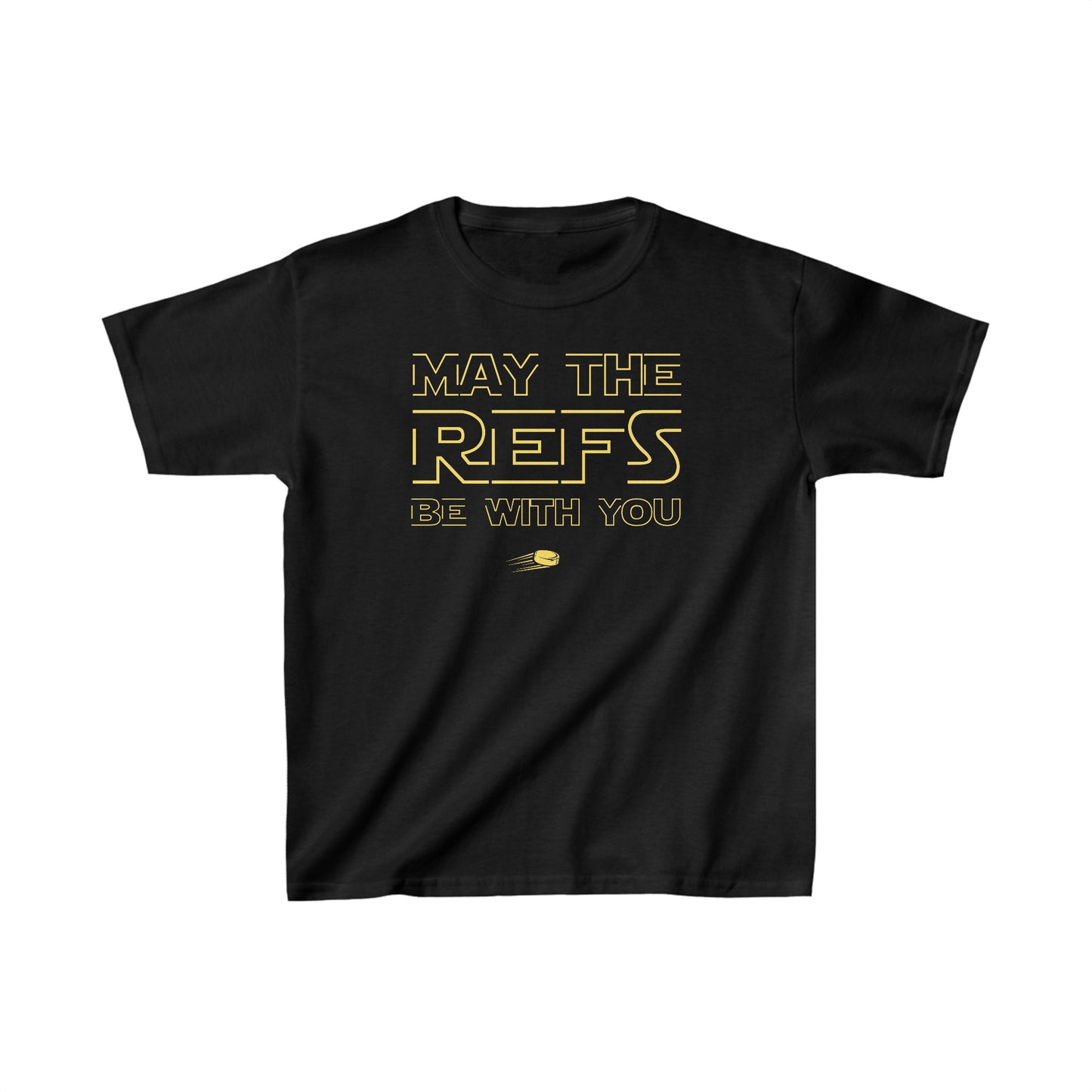 Main Front - Hockey Refs - Kids Hockey T-Shirt - May The Refs Be With You Kids Hockey Shirt - Hockey Gifts - Gift For Hockey Players
