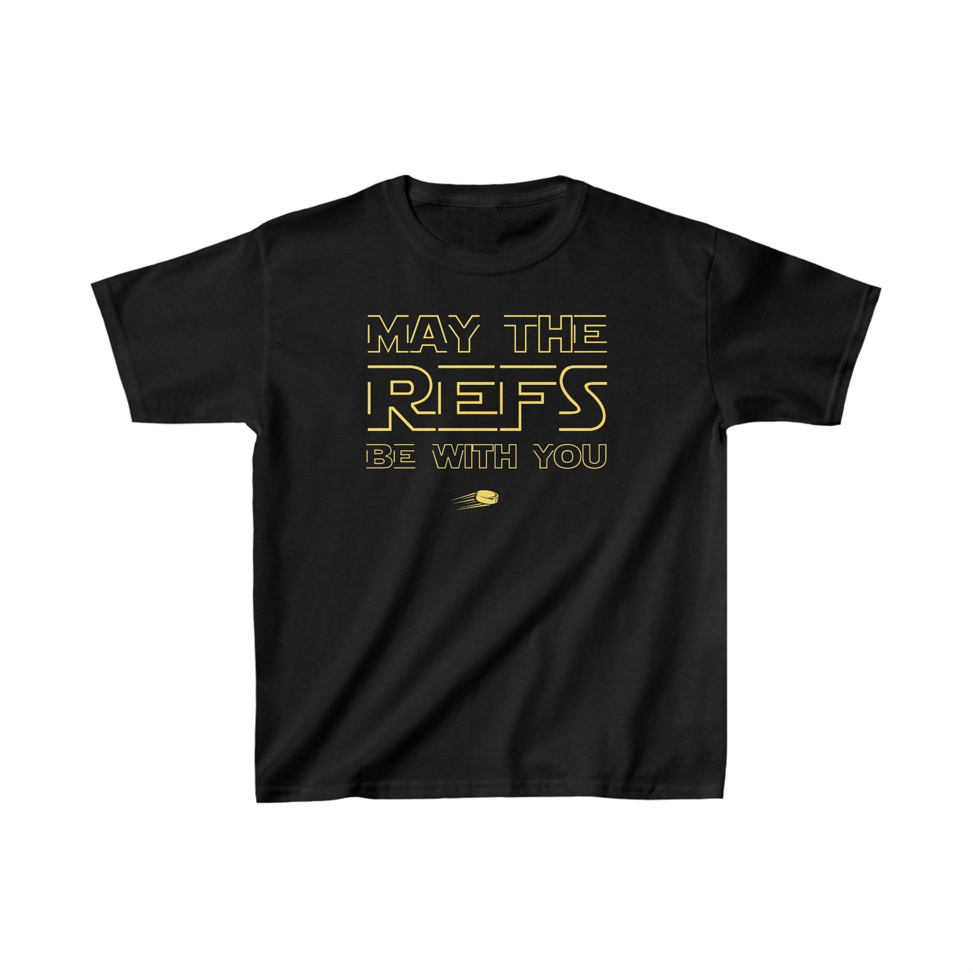 Main Front - Hockey Refs - Kids Hockey T-Shirt - May The Refs Be With You Kids Hockey Shirt - Hockey Gifts - Gift For Hockey Players