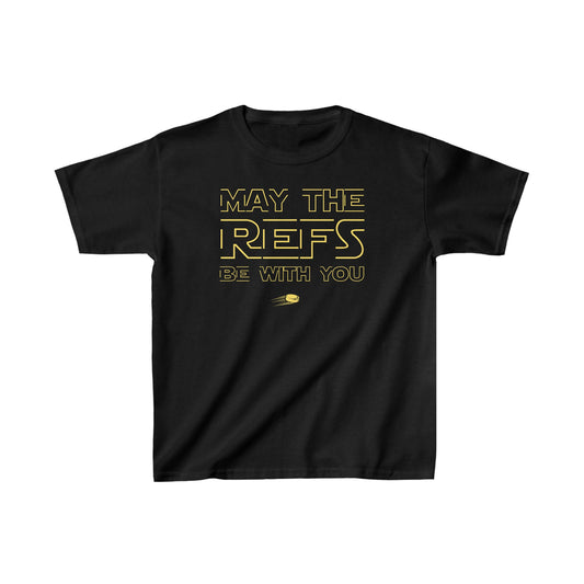 Main Front - Hockey Refs - Kids Hockey T-Shirt - May The Refs Be With You Kids Hockey Shirt - Hockey Gifts - Gift For Hockey Players
