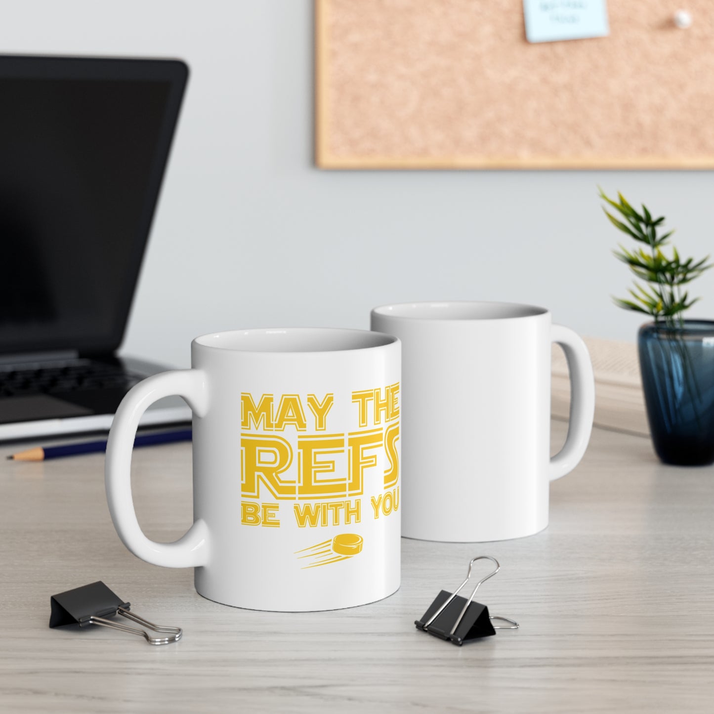 Mockups - Hockey Refs - Hockey Mug - May The Refs Be With You Hockey Mug - Hockey Gifts - Gift For Hockey Players