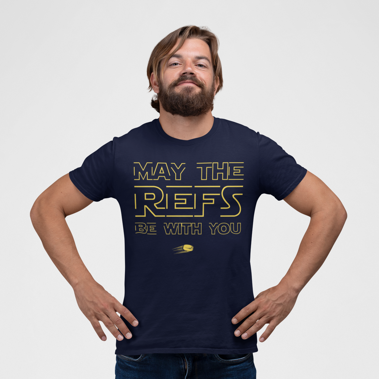 Mockup 5 - Hockey Refs - Hockey T-Shirt - May The Refs Be With You Hockey Shirt - Hockey Gifts - Gift For Hockey Players