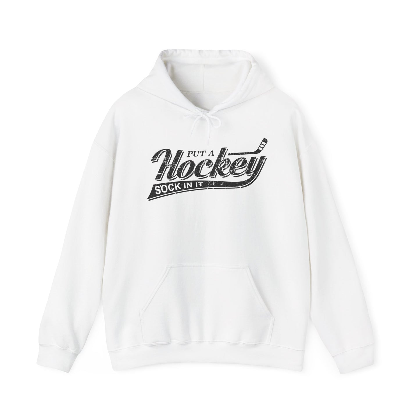 Front Main - Hockey Sock - Hockey Hoodie - Put A Hockey Sock In It Hockey Hoodie - Hockey Gifts - Gift For Hockey Players