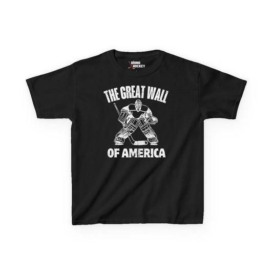 Main Front - Hockey Wall - Kids Hockey T-Shirt - The Great Wall Of America Kids Hockey Shirt - Hockey Gifts - Gift For Hockey Players