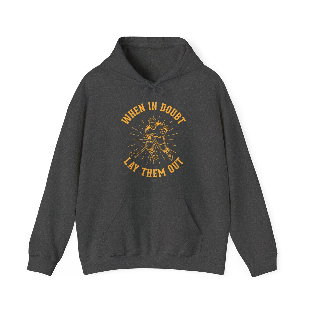 Dark Grey Front - Hockey No Doubt - Hockey Hoodie - When In Doubt Let Them Out Hockey Hoodie - Hockey Gifts - Gift For Hockey Players