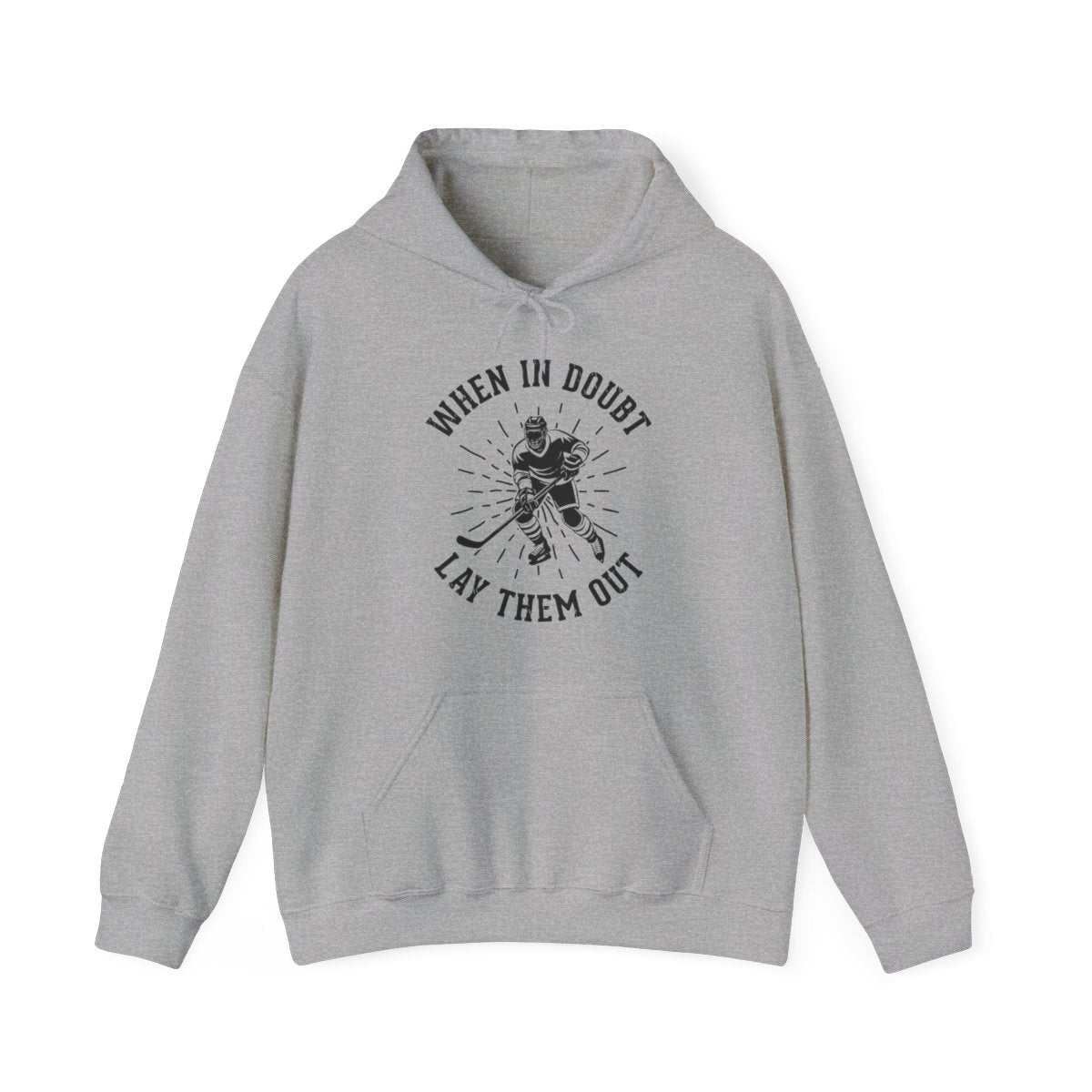 Grey Front - Hockey No Doubt - Hockey Hoodie - When In Doubt Let Them Out Hockey Hoodie - Hockey Gifts - Gift For Hockey Players