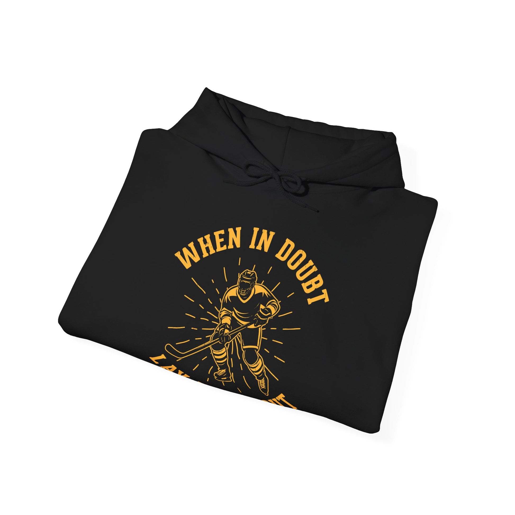 Black Folded - Hockey No Doubt - Hockey Hoodie - When In Doubt Let Them Out Hockey Hoodie - Hockey Gifts - Gift For Hockey Players
